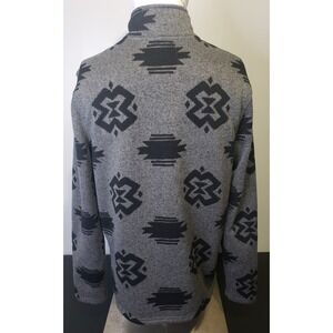 Urban Pipeline 1/4 Zip Pullover Jacket Men's Size Large Gray Black Aztec